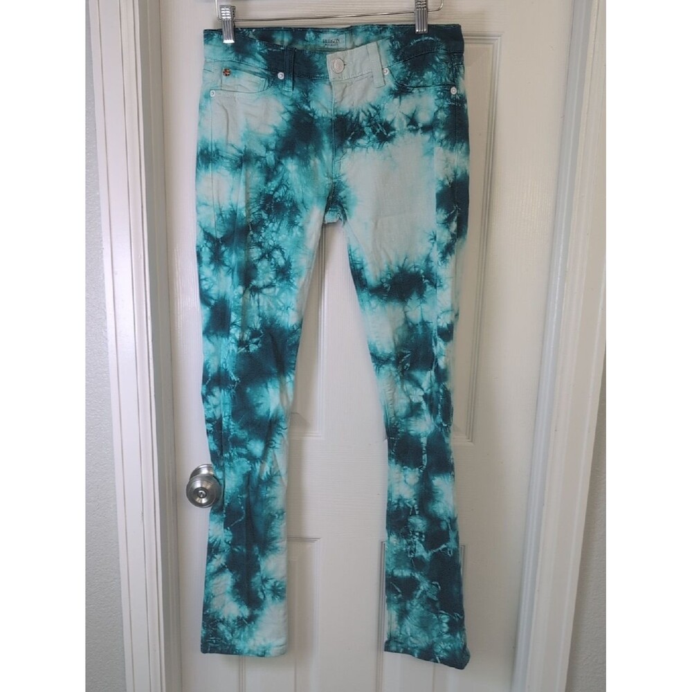 Hudson Tilda Midrise Cuff Straight Tie-Dye Jeans Size 27